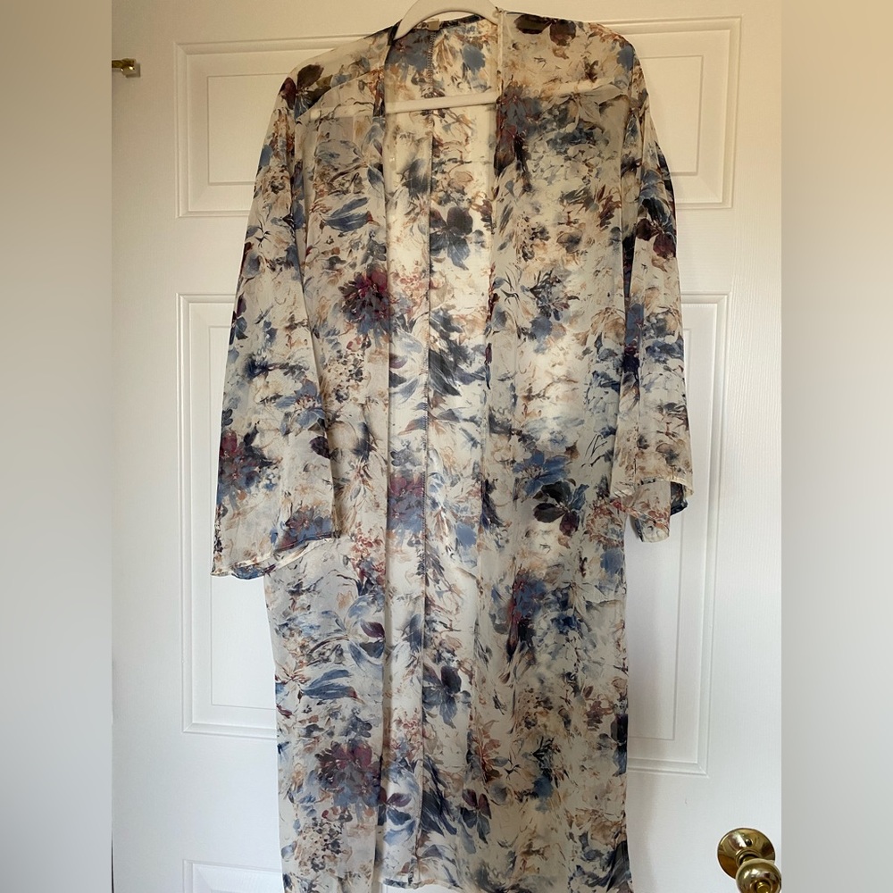 Pinkblush maternity floral chiffon cover up